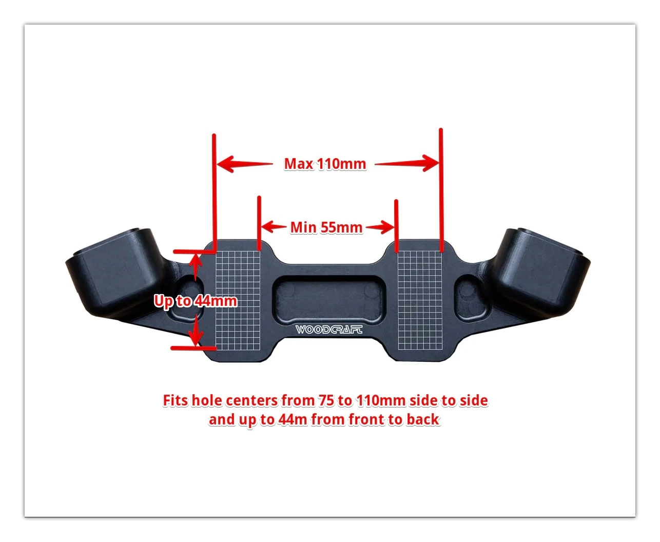 Woodcraft Universal Clip-On Risers W/ Adapter Plate - Image 3